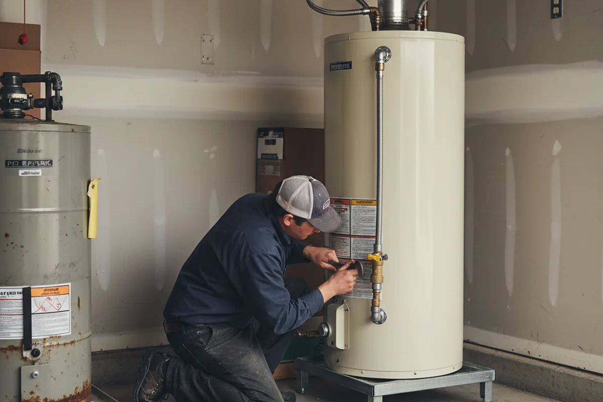 Water heater and shutoff valve replacement in Water Valley